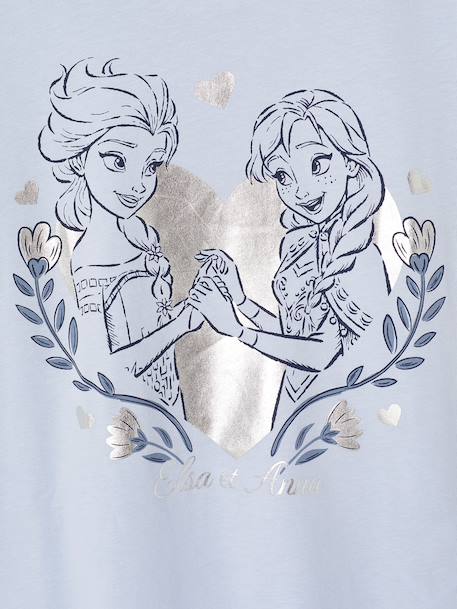 T-shirt fille manches Reine des neiges bleu ciel 3 - vertbaudet enfant 