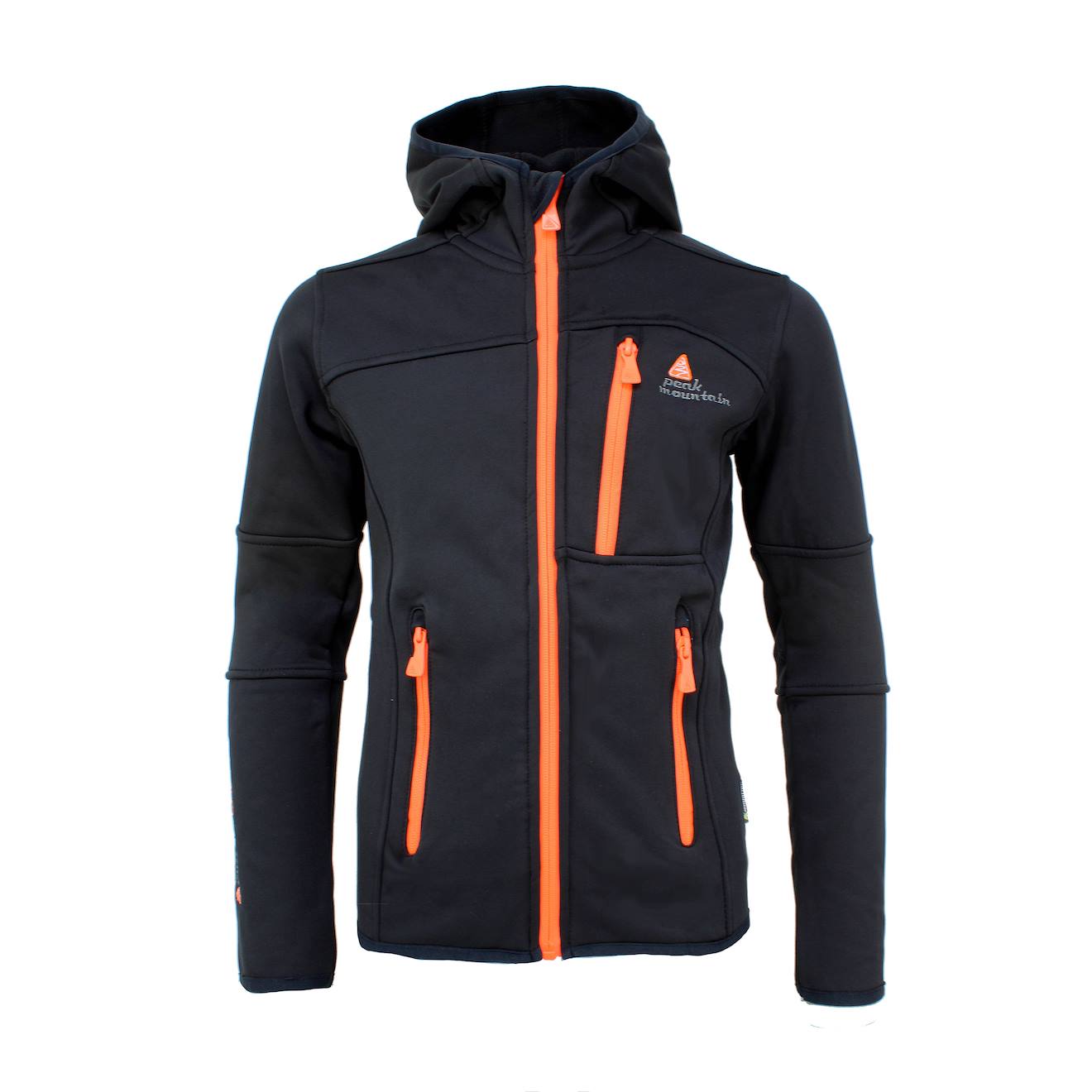 Blouson Polarshell Garçon Ecampus Noir/orange