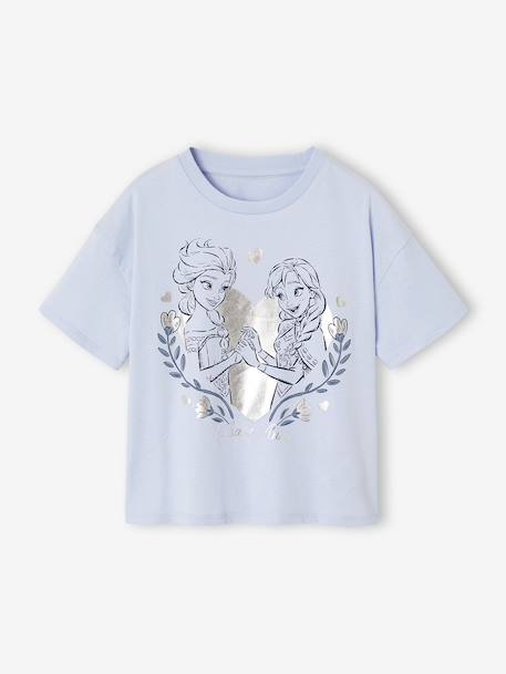 T-shirt fille manches Reine des neiges bleu ciel 1 - vertbaudet enfant 