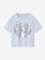T-shirt fille manches Reine des neiges bleu ciel 1 - vertbaudet enfant 