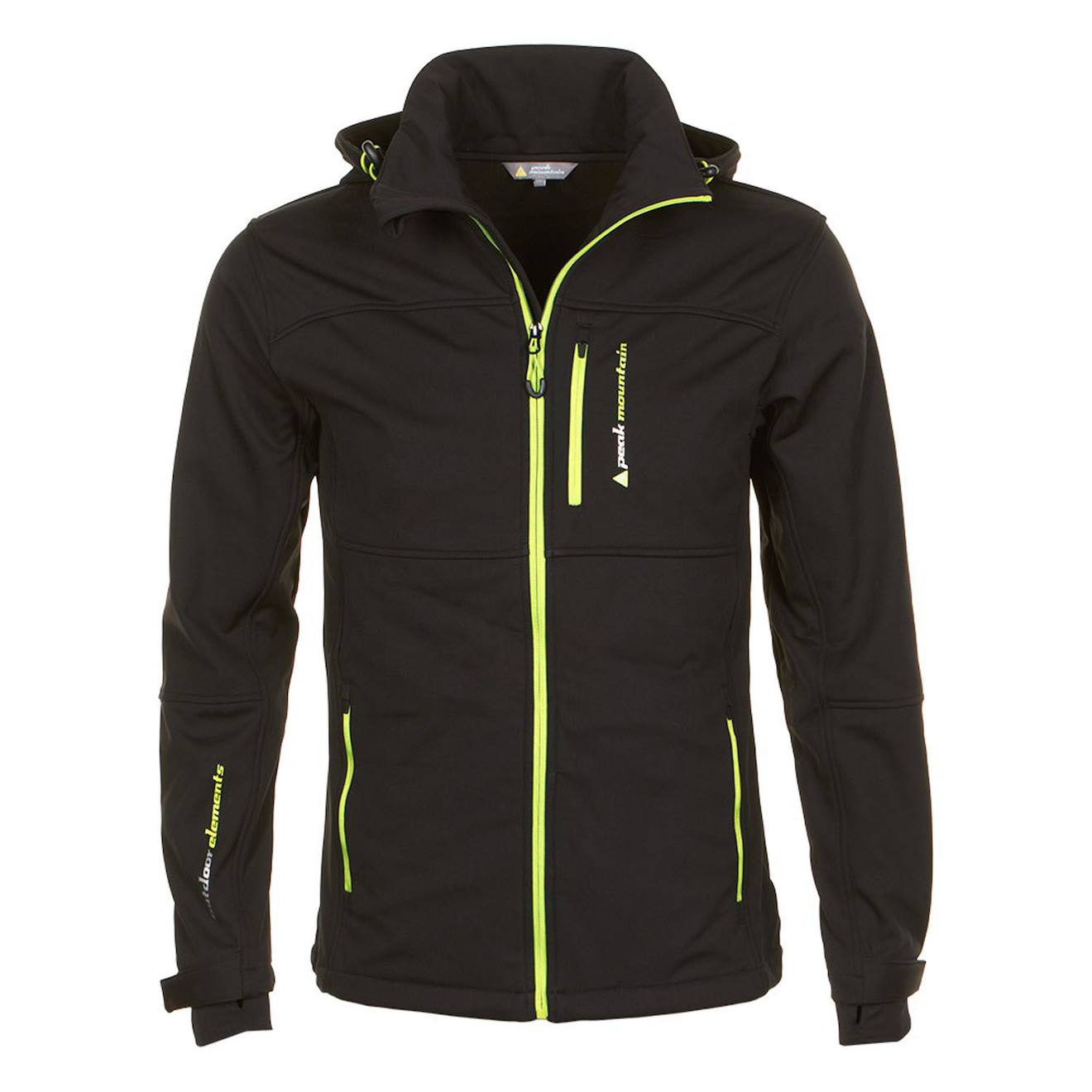 Blouson Softshell Garçon Ecanne Noir/jaune
