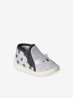 Chaussures-Chaussures bébé 17-26-Chaussons bébé textile zippés
