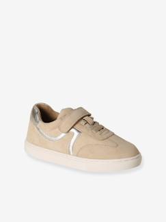 Chaussures-Baskets fille cuir zip et lacets