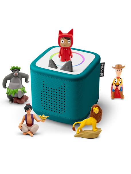 tonies - Tonies Toniebox 2 Pack Boite À Histoire Pour Enfant 1 À 9 Ans, Robuste & Facile À Utiliser, Avec Le Roi Lion, Baloo, Aladdin Et Woody, Vert Océan Multicolore