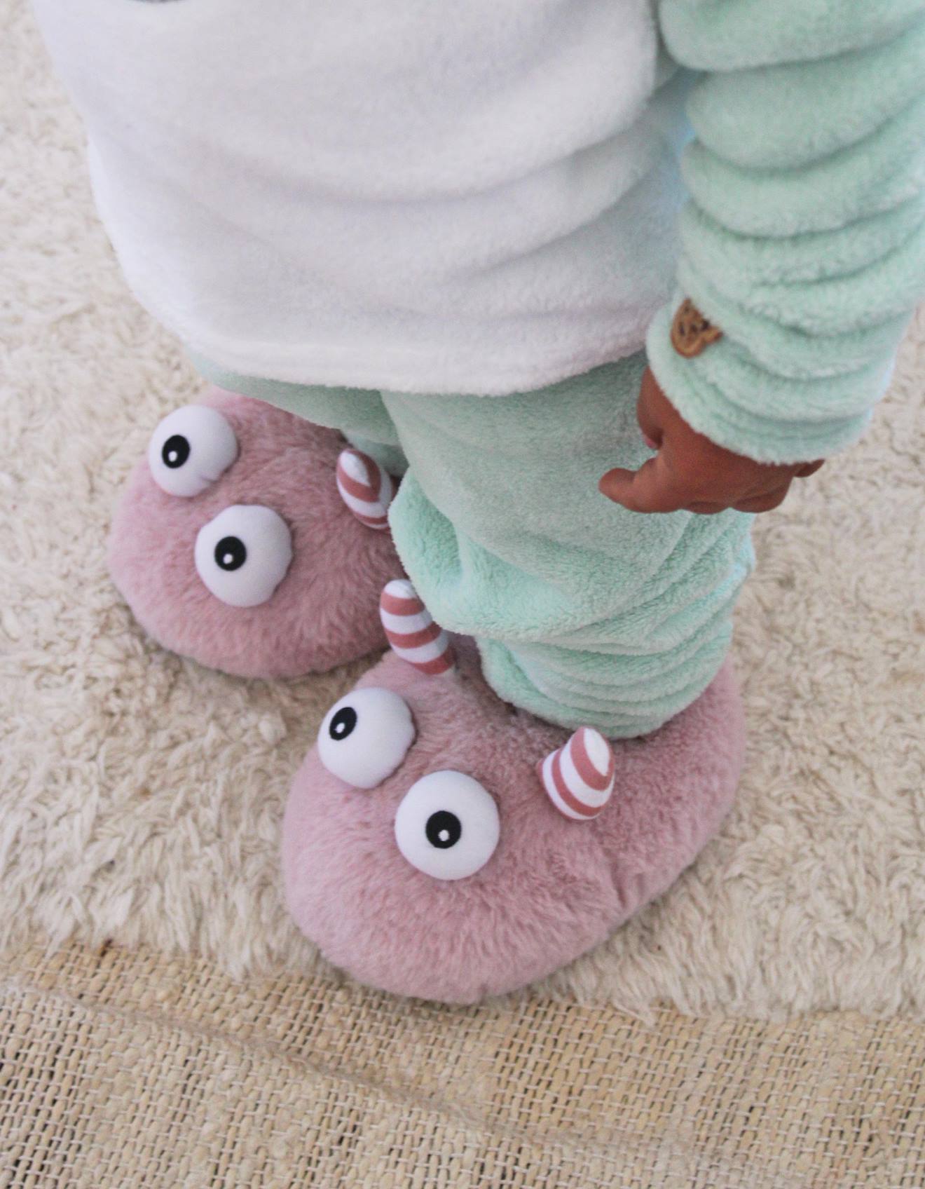 Pantoufles En Peluche Rose Foncé