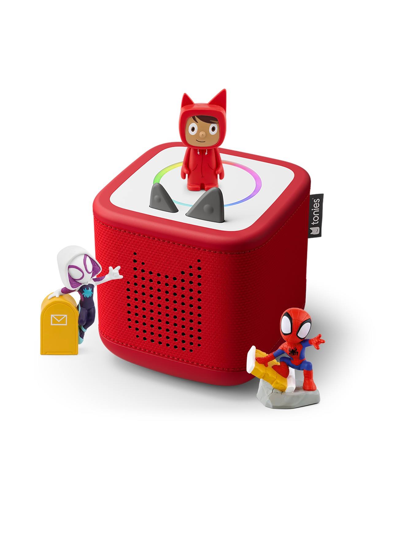 Tonies Toniebox 2 Pack Boite À Histoire Pour Enfant 1 À 9 Ans, Robuste & Facile À Utiliser, Spidey, Rouge Multicolore