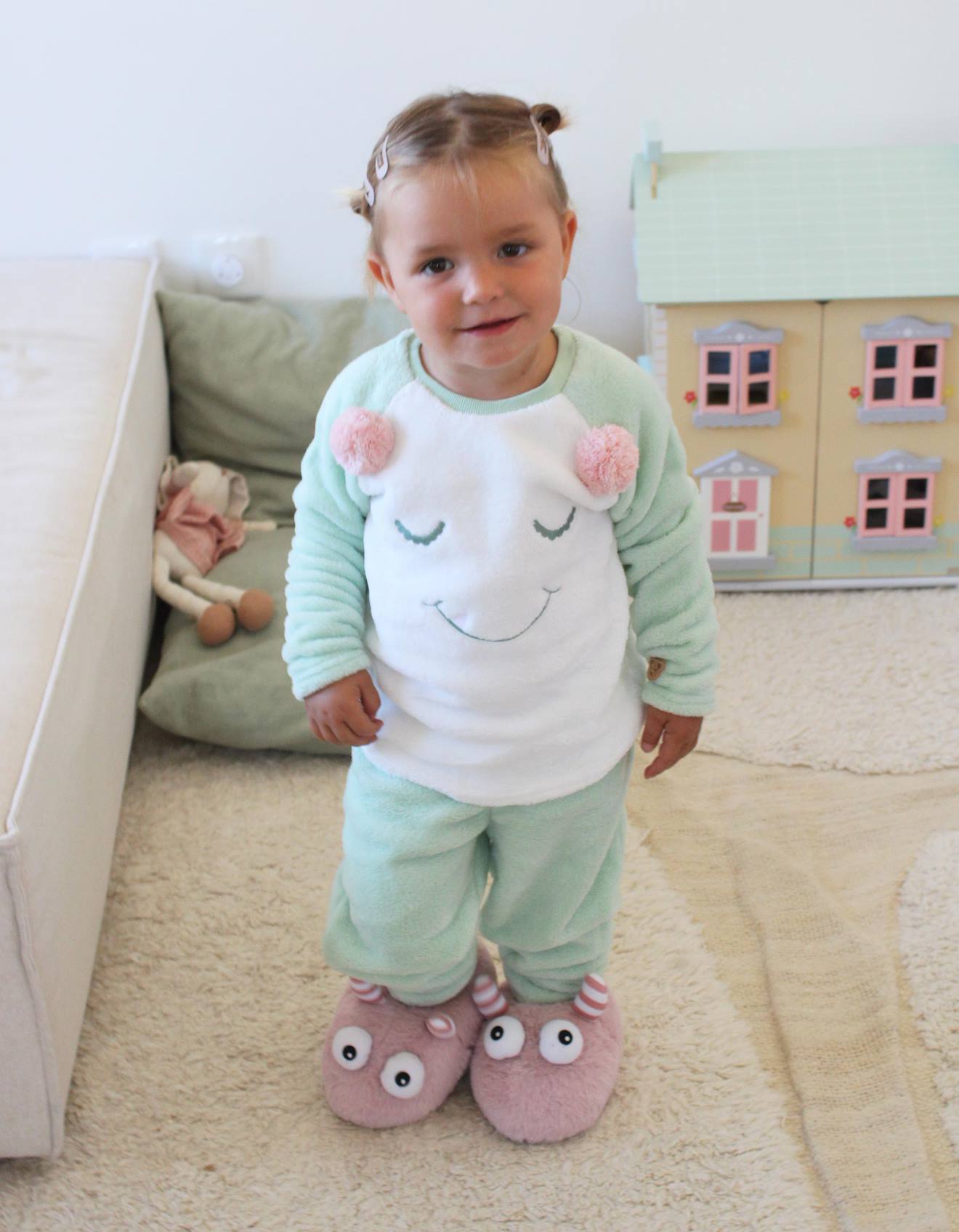 Pyjama Doux Joyeux Confortable Vert Clair 16 €