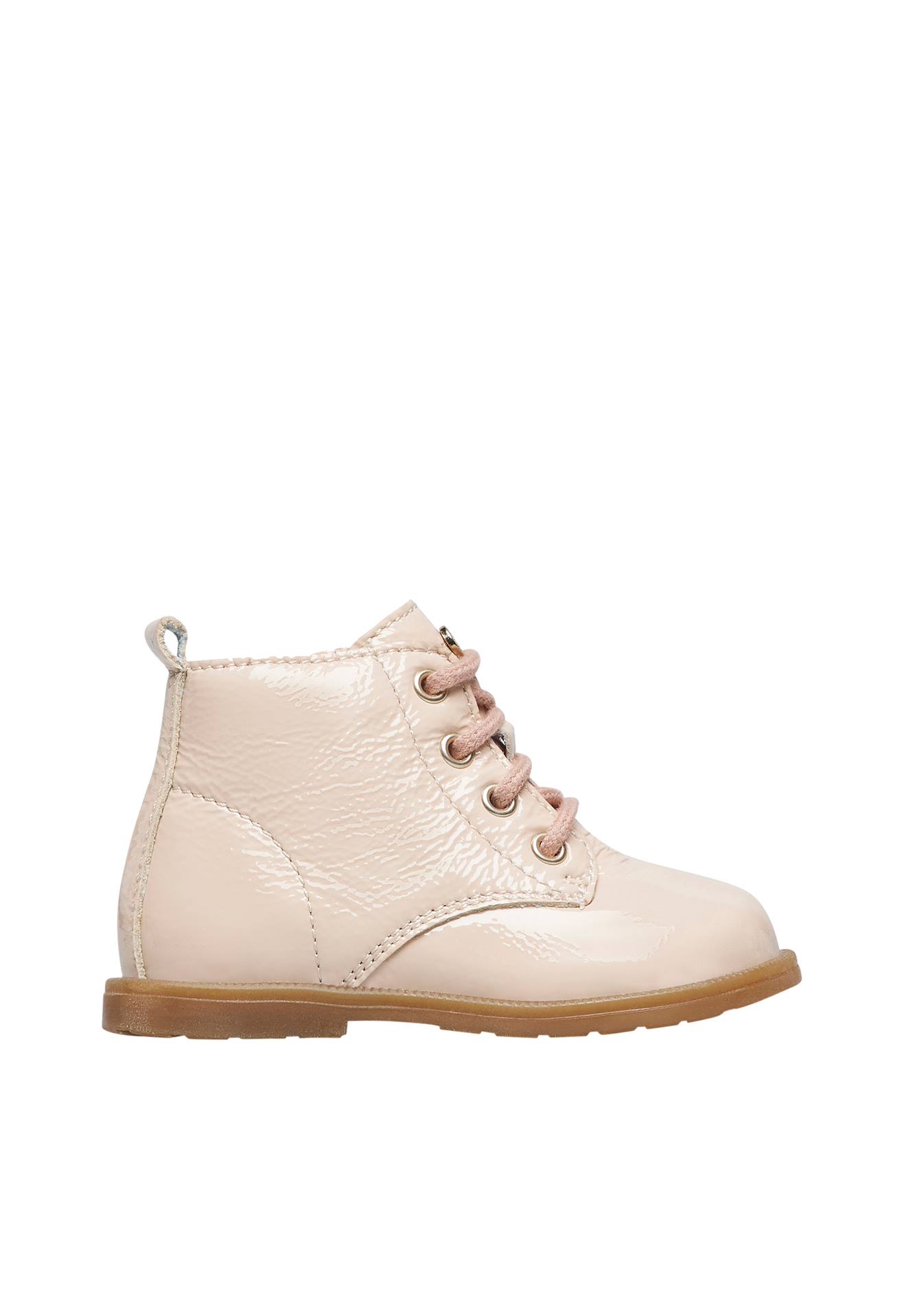 Bottines Vernies Lacets Et Fermeture clair Robin New Rose Poudr- 131$