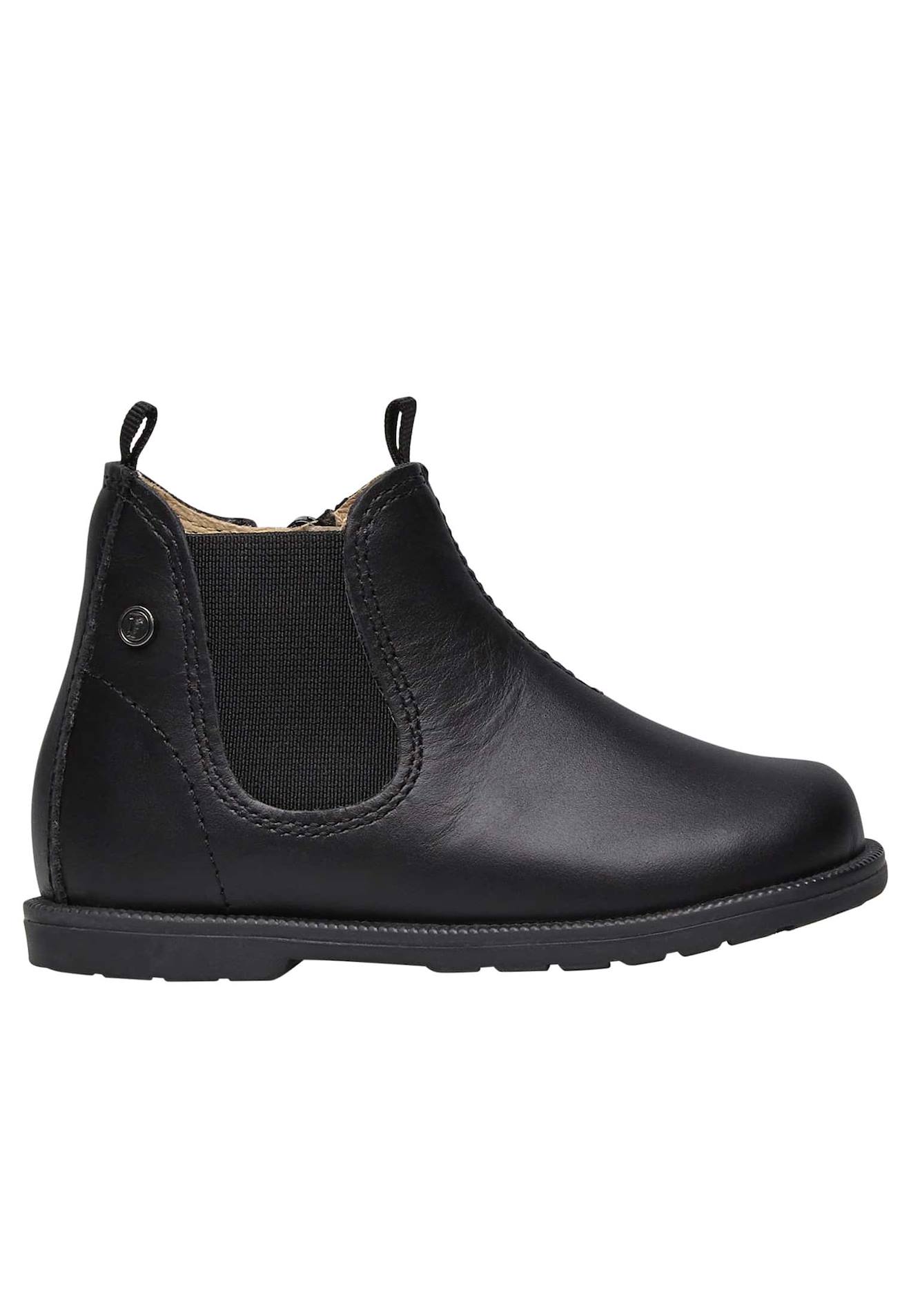 Bottines En Cuir Nappa Fermeture clair Winter Wood Noir- 116$