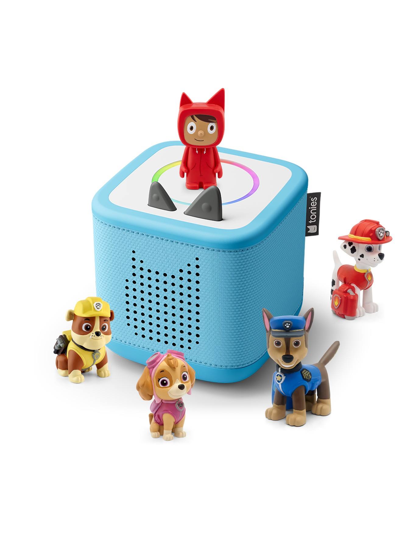 Tonies Toniebox 2 Pack Boite À Histoire Pour Enfant 1 À 9 Ans, Robuste & Facile À Utiliser, La Pat' Patrouille, 4 Figurines, Bleu Ciel Multicolore