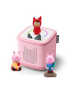 Jouet-Livres-Tonies toniebox 2 pack boite à histoire pour enfant 1 à 9 ans, robuste & facile à utilisern peppa pig, rose