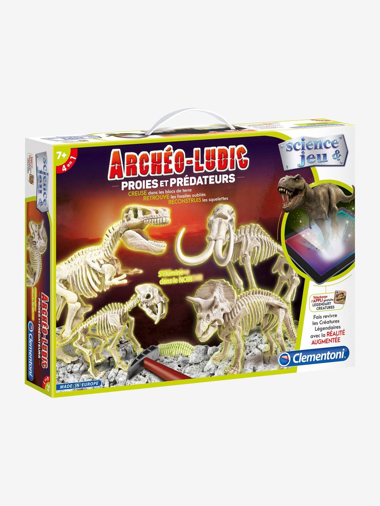 Clementoni - Archéo Ludic - Proies Et Prédateurs - Phosphorescent Clementoni Blanc