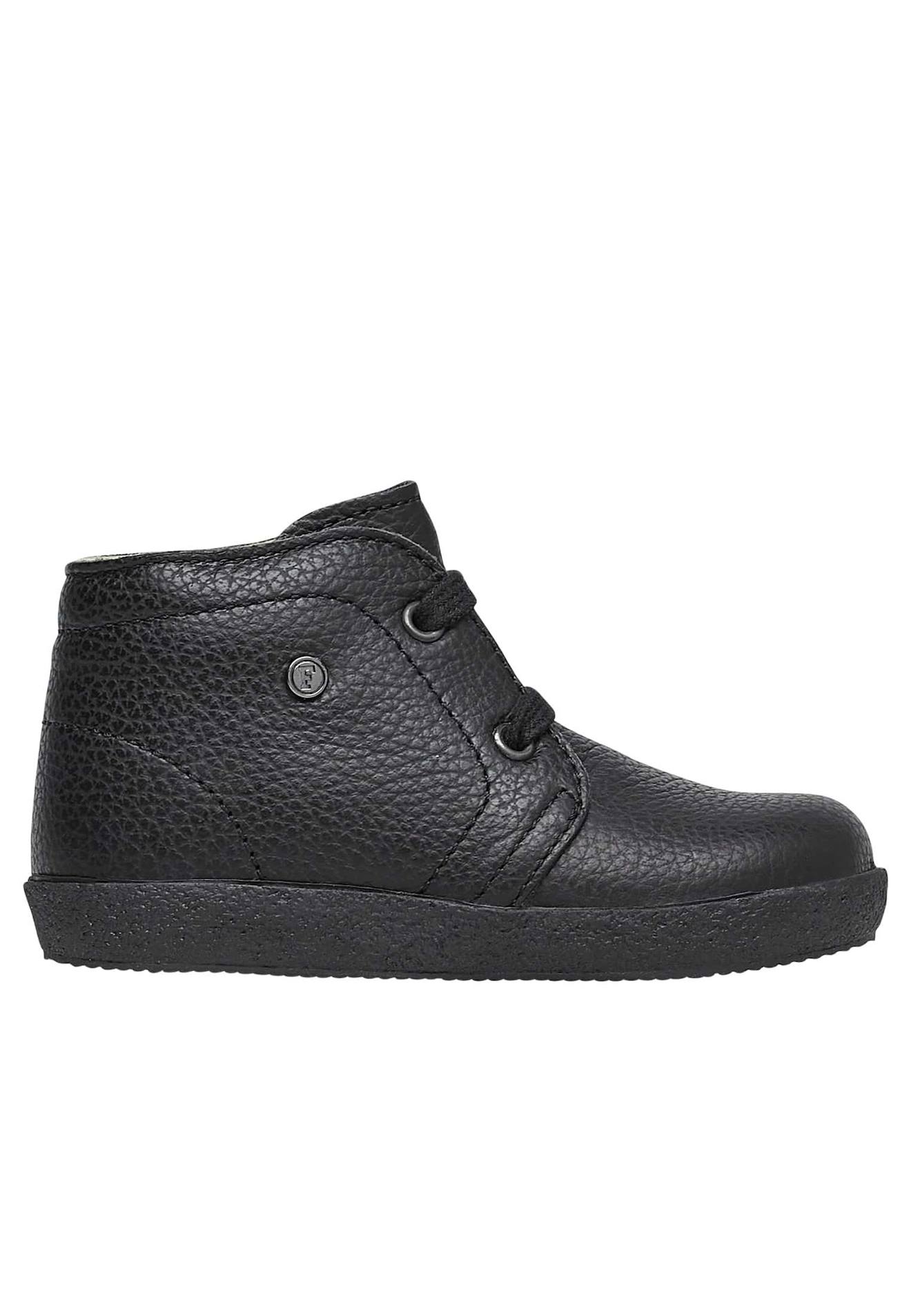 Chaussures À Lacets En Cuir Conte Noir-