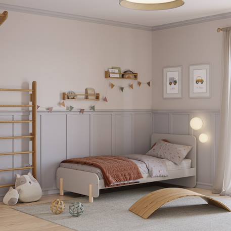 Calicosy - Lit Enfant Bords Arrondis - Gamme Lou Crème