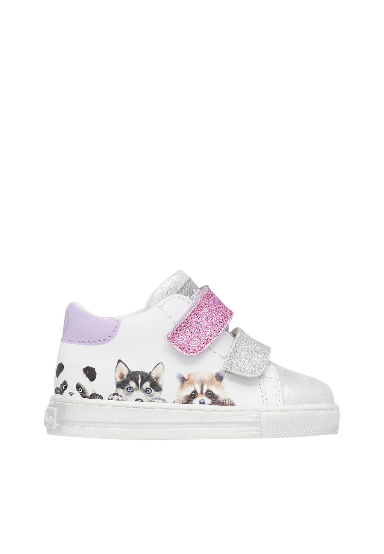 Baskets En Cuir Fluuf Vl Blanc-argenté-