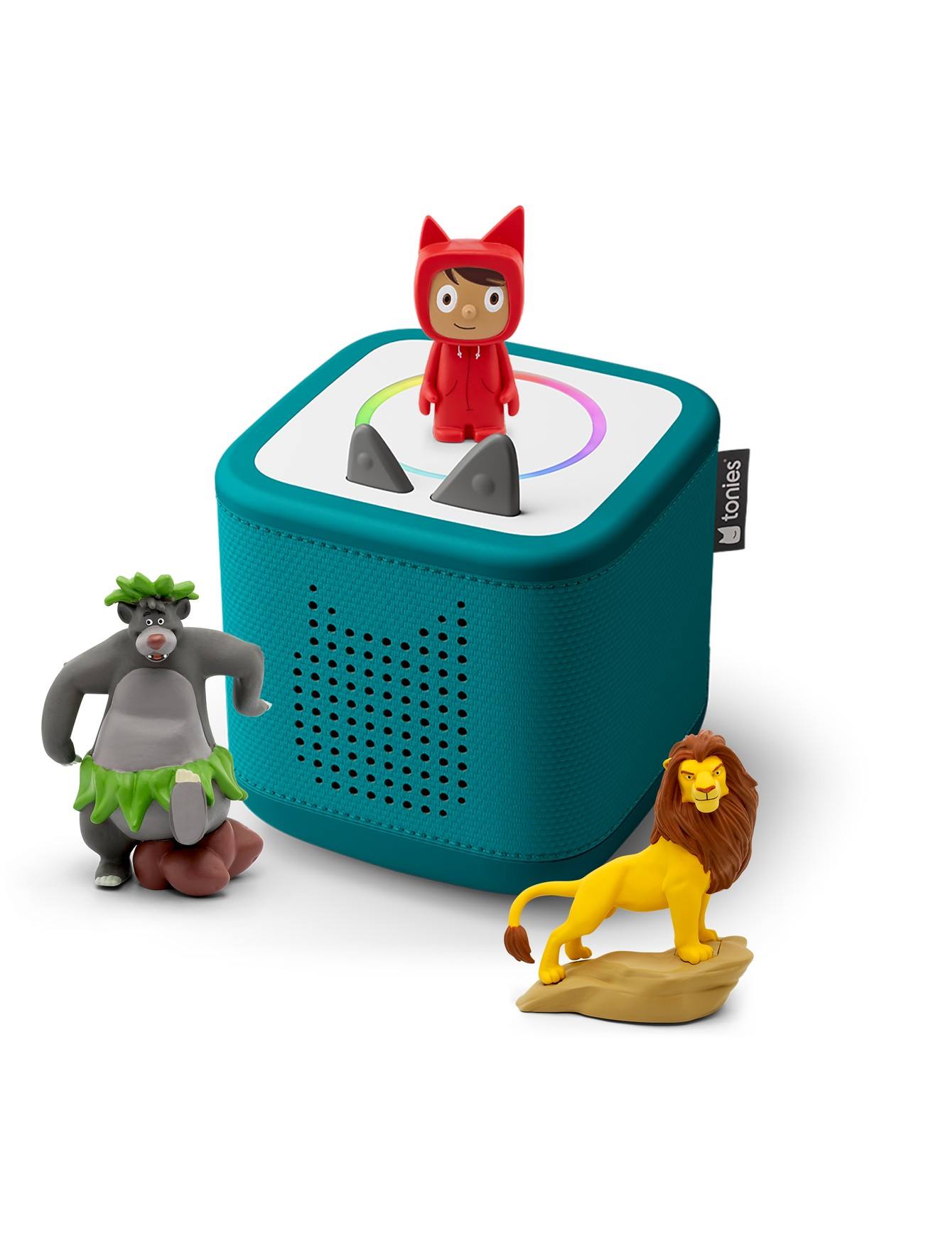 Tonies Toniebox 2 Pack Boite À Histoire Pour Enfant 1 À 9 Ans, Robuste & Facile À Utiliser, Avec Le Roi Lion Et Baloo, Vert Océan Multicolore