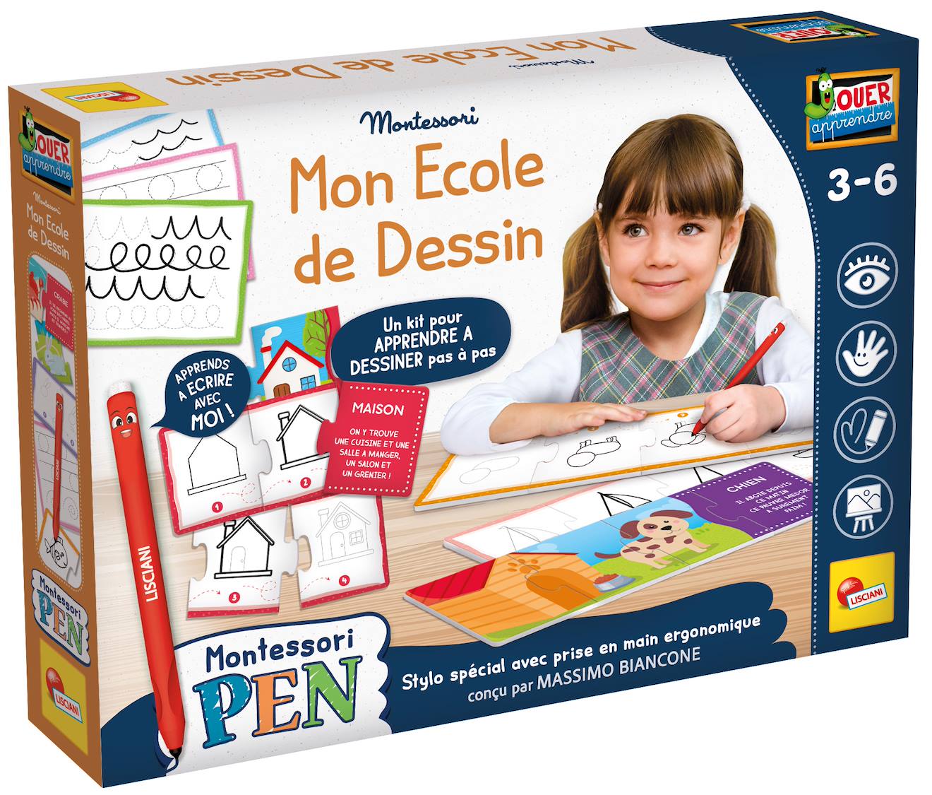 Montessori Pen Super Ecole De Dessin Multicolore