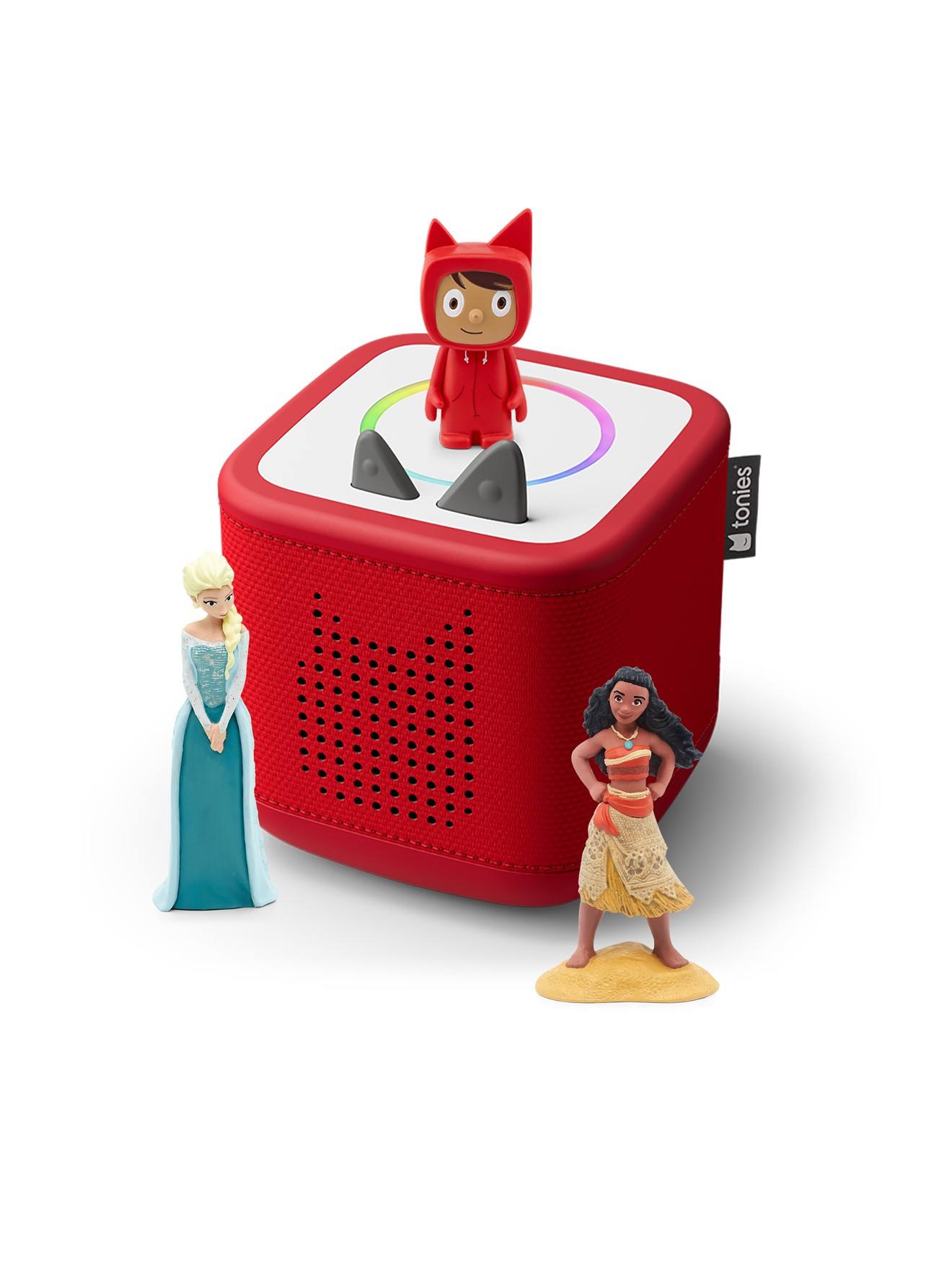 Tonies Toniebox 2 Pack Boite À Histoire Pour Enfant 1 À 9 Ans, Robuste & Facile À Utiliser, Avec Vaiana, Elsa, Rouge Multicolore