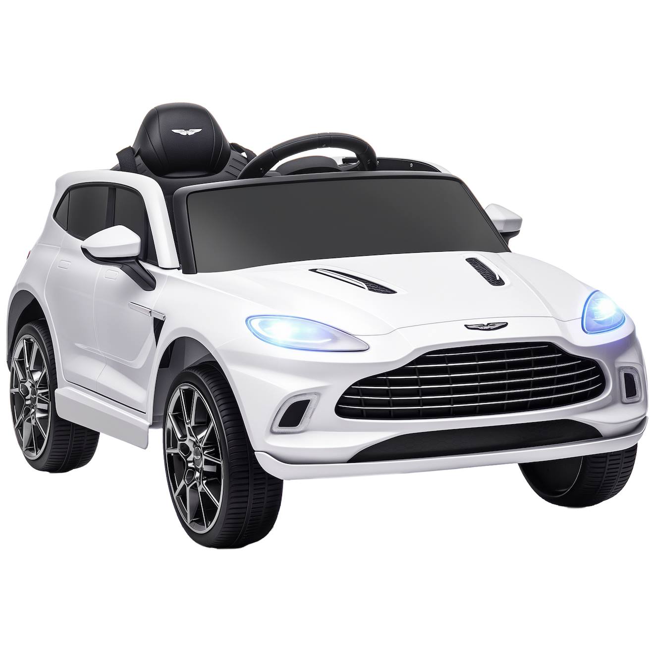 Voiture Électrique Enfant Aston Martin Dbx 12v 5 Km/h Max. Télécommande Nombreux Effets Blanc