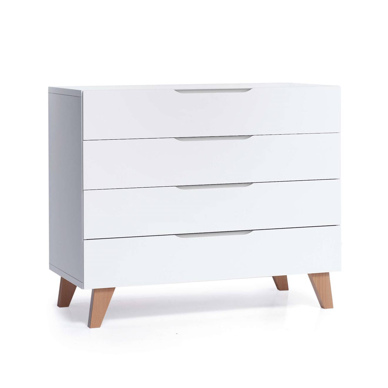 Commode Nordic Designe Pour Enfants (4 Tiroirs) Blanc