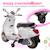 Scooter électrique enfant vespa 6v - musiques, feu av, entrée usb, radio fm - 2 roues auxiliaires Blanc+Rose+Vert 6 - vertbaudet enfant 