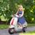 Scooter électrique enfant vespa 6v - musiques, feu av, entrée usb, radio fm - 2 roues auxiliaires Blanc+Rose+Vert 2 - vertbaudet enfant 