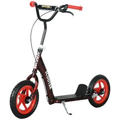 Jouet-Jeux de plein air-Trottinette patinette enfant roues 30 cm guidon réglable poignée frein et béquille acier