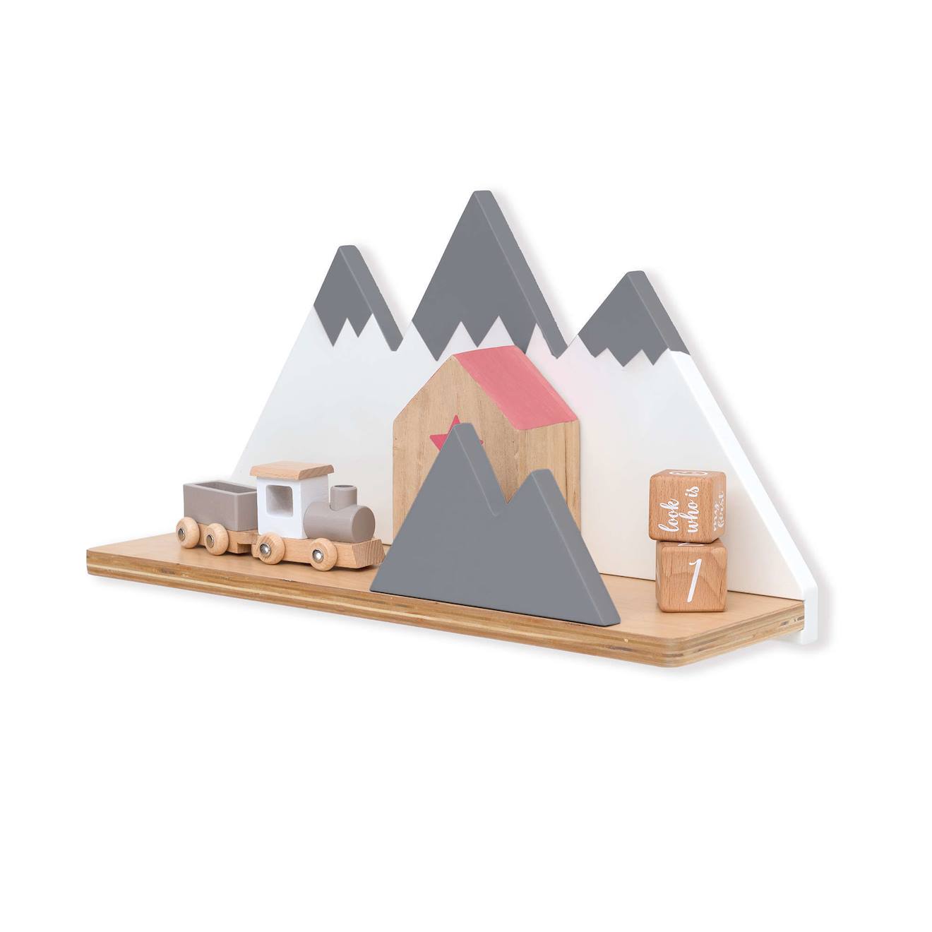 Étagère Murale Montagnes Anthracite