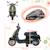 Scooter électrique enfant vespa 6v - musiques, feu av, entrée usb, radio fm - 2 roues auxiliaires Blanc+Rose+Vert 15 - vertbaudet enfant 