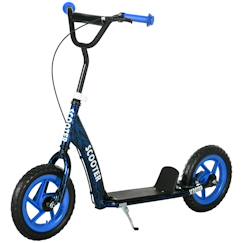 Jouet-Trottinette patinette enfant roues 30 cm guidon réglable poignée frein et béquille acier