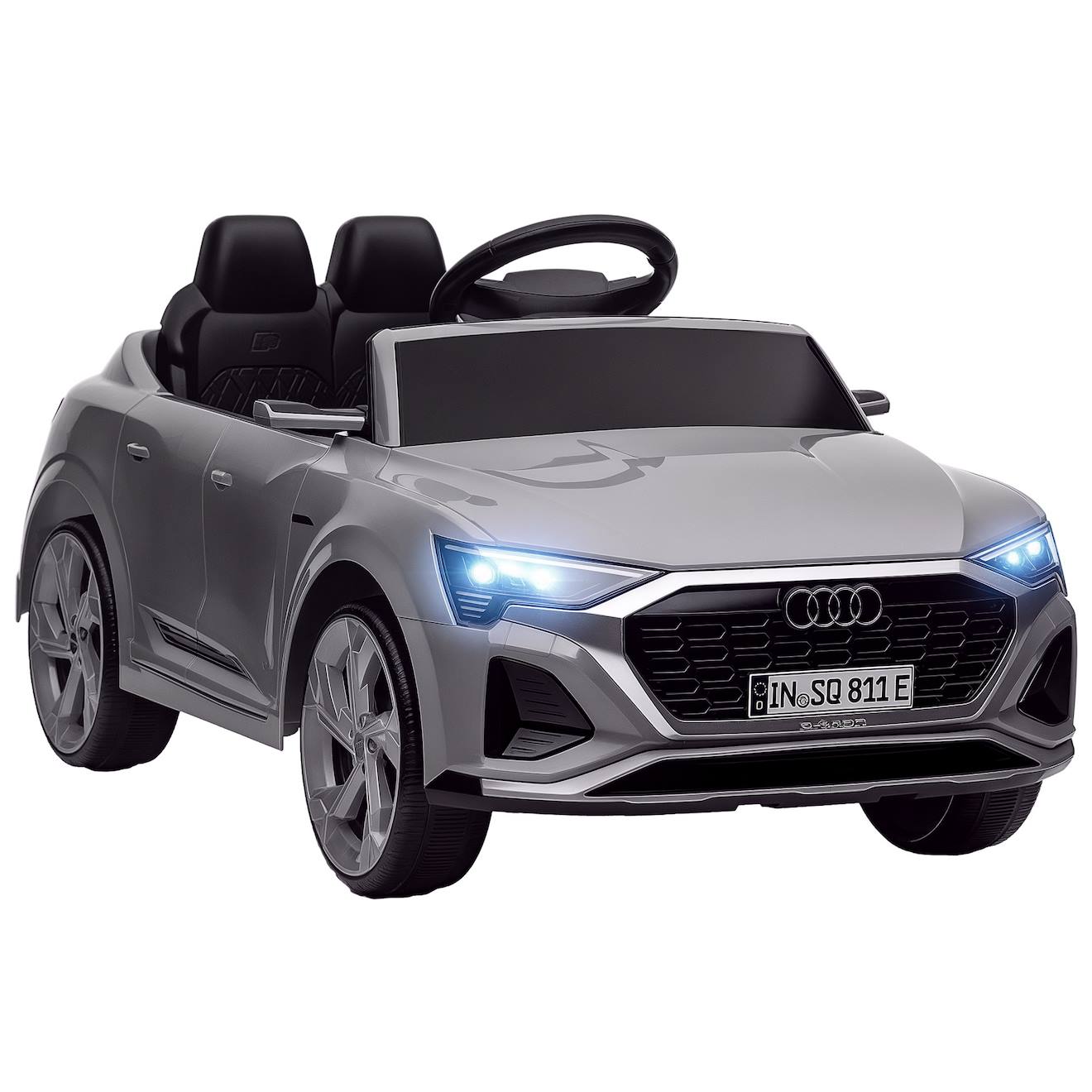 Voiture Électrique Enfant Audi Q8 Sportback E-tron 12v Max. 5 Km/h Télécommande Gris