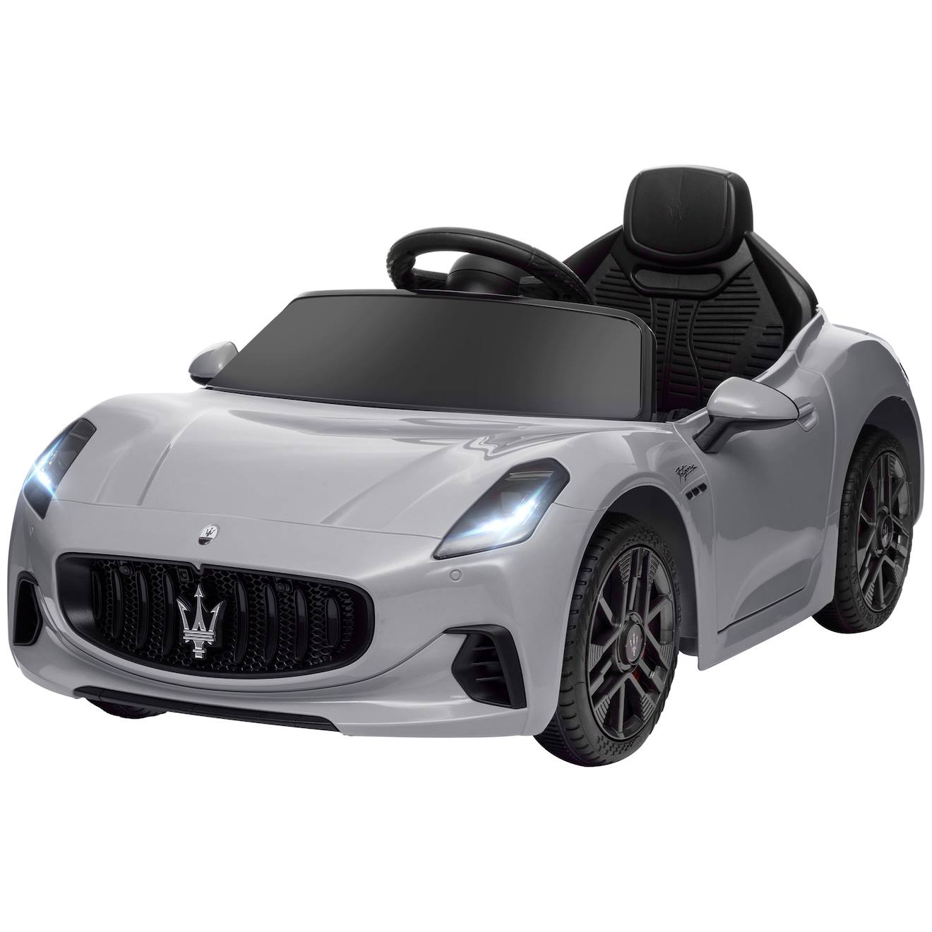 Voiture Électrique Enfant Maserati Gran Turismo Folgore Télécommande Nombreux Effets Gris