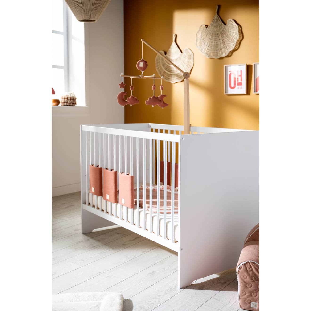 Lit+Bebe+En+Bois+-+First+Blanc