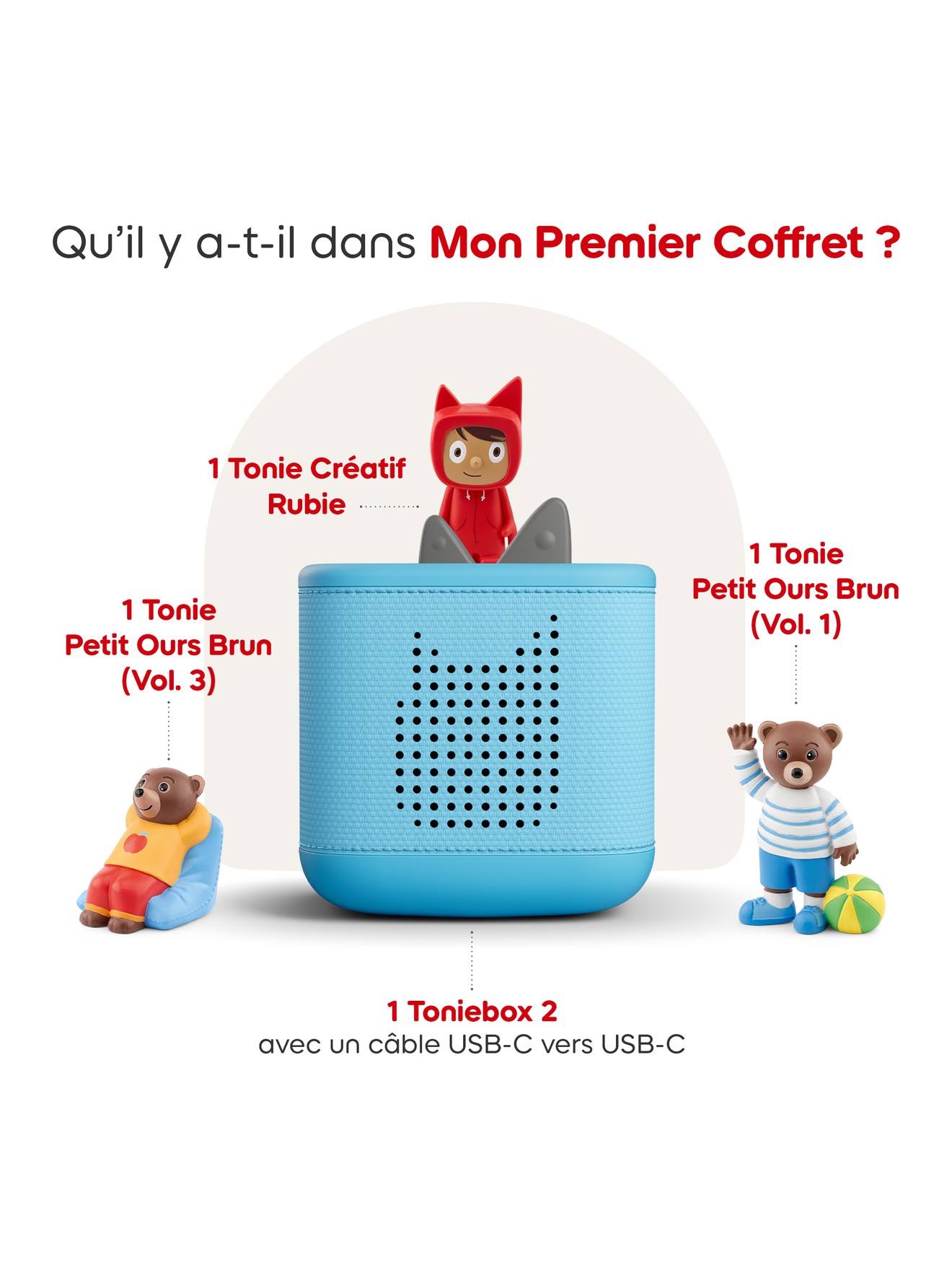 Tonies Toniebox 2 Pack Boite À Histoire Pour Enfant 1 À 9 Ans, Robuste & Facile À Utiliser, Petit Ours Brun, Bleu Multicolore (tonies) - Image 1