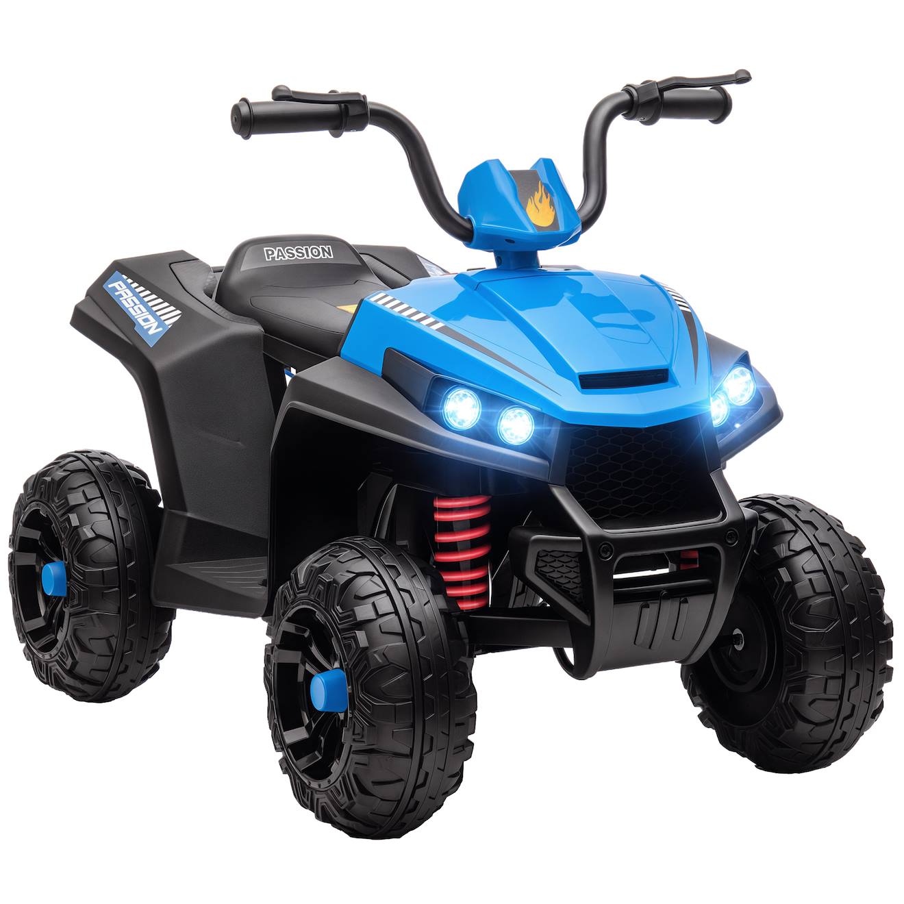 Quad Électrique Enfant 2 Moteurs 12v 5 Km/h Max. Marche Av Ar Nombreux Effets Bleu