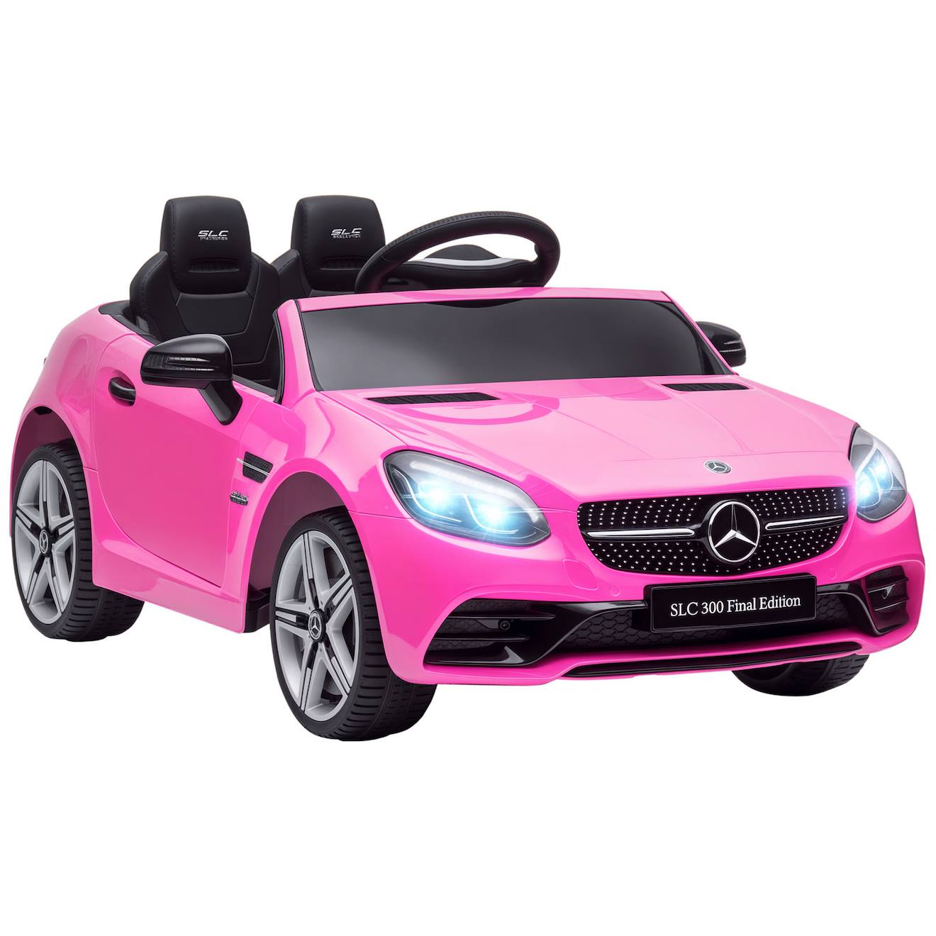 Voiture Électrique Enfant Mercedes Slc 300 6 V 5 Km/h Max. Télécommande Effets Sonores Lumineux Rose