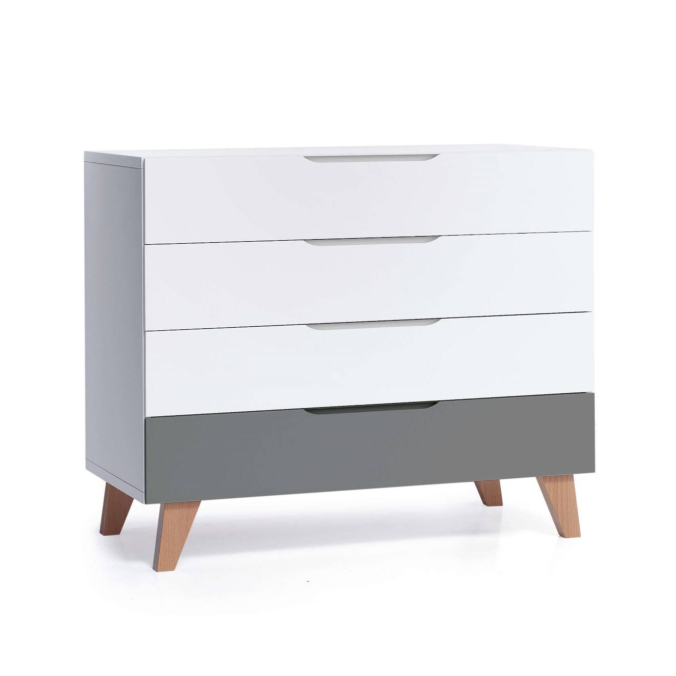 Commode Nordic Designe Pour Enfants (4 Tiroirs) Anthracite