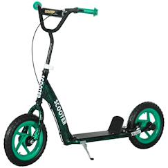 Jouet-Trottinette patinette enfant roues 30 cm guidon réglable poignée frein et béquille acier