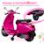 Scooter électrique enfant vespa 6v - musiques, feu av, entrée usb, radio fm - 2 roues auxiliaires Blanc+Rose+Vert 12 - vertbaudet enfant 
