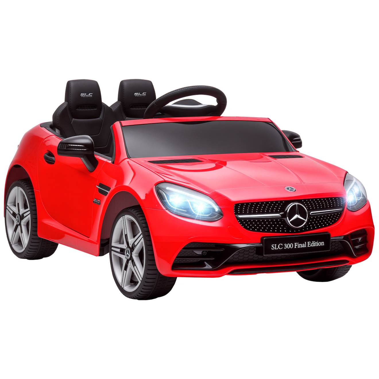 Voiture Électrique Enfant Mercedes Slc 300 6 V 5 Km/h Max. Télécommande Effets Sonores Lumineux Rouge