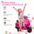 Scooter électrique enfant vespa 6v - musiques, feu av, entrée usb, radio fm - 2 roues auxiliaires Blanc+Rose+Vert 10 - vertbaudet enfant 