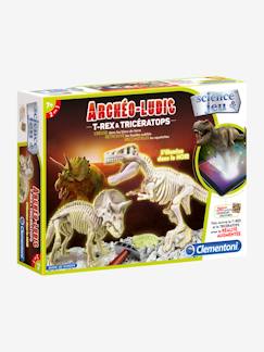 Jouet-Jeux éducatifs-Archéo Ludic T-Rex & Tricératops - Phosphorescent Clementoni