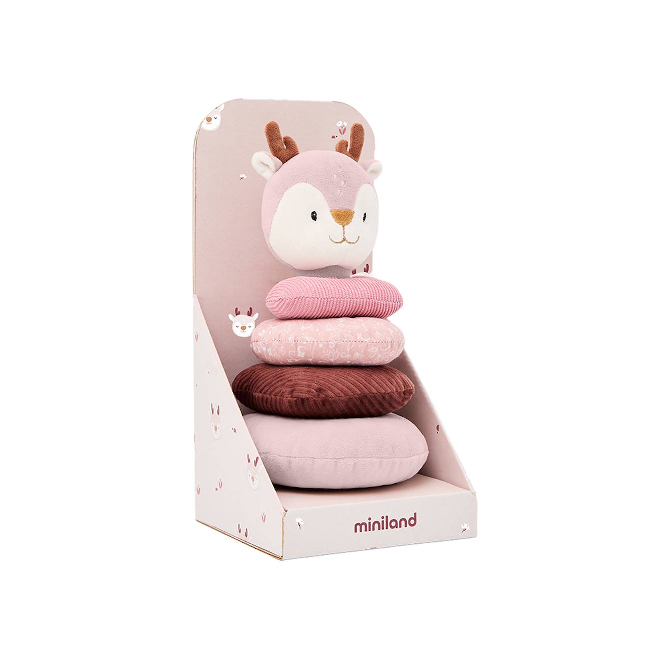 Anneau Empilable En Forme De Cerf Pour Bébé Rose