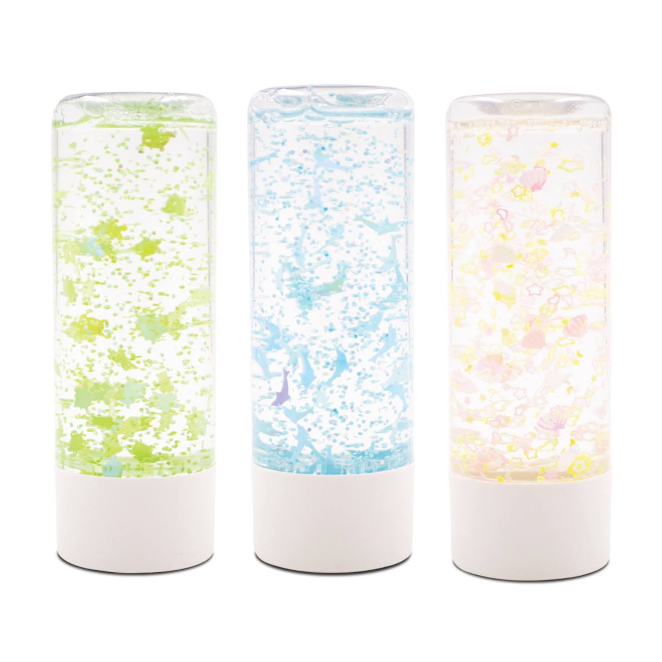 3 Bouteilles Sensorielles Thème Mer (tortues, Coquillage