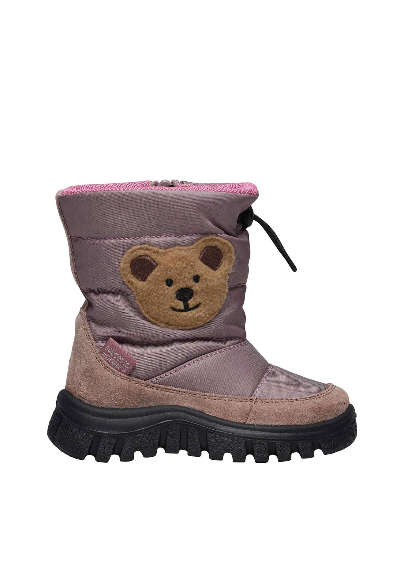 Bottes En Suède Et Tissu Poznurr Bear 2 Wp Rose-
