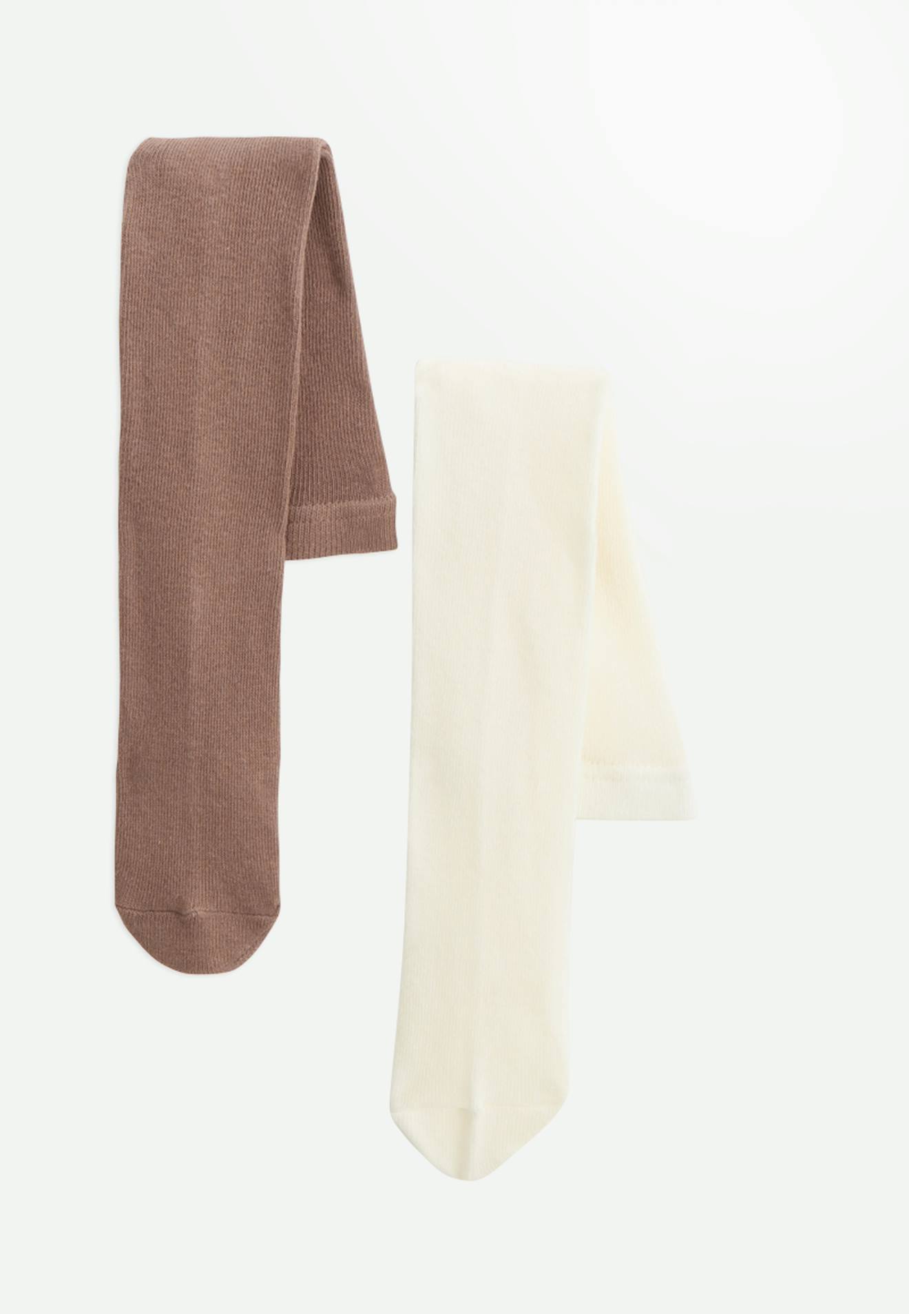 Lot De 2 Paires De Collants Enfant Matcha Marron