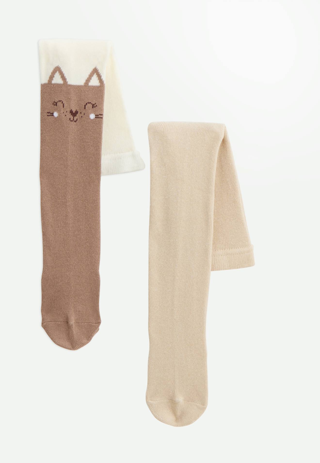 Lot De 2 Paires De Collants Enfant Chincha Beige