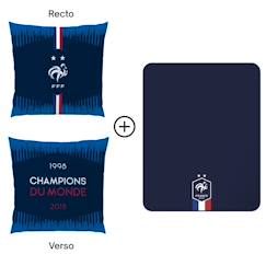 Linge de maison et décoration-Linge de lit enfant-Ensemble plaid et coussin, fff champions