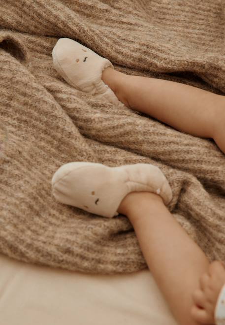 Petit Beguin - Chaussons Bébé Perle Beige