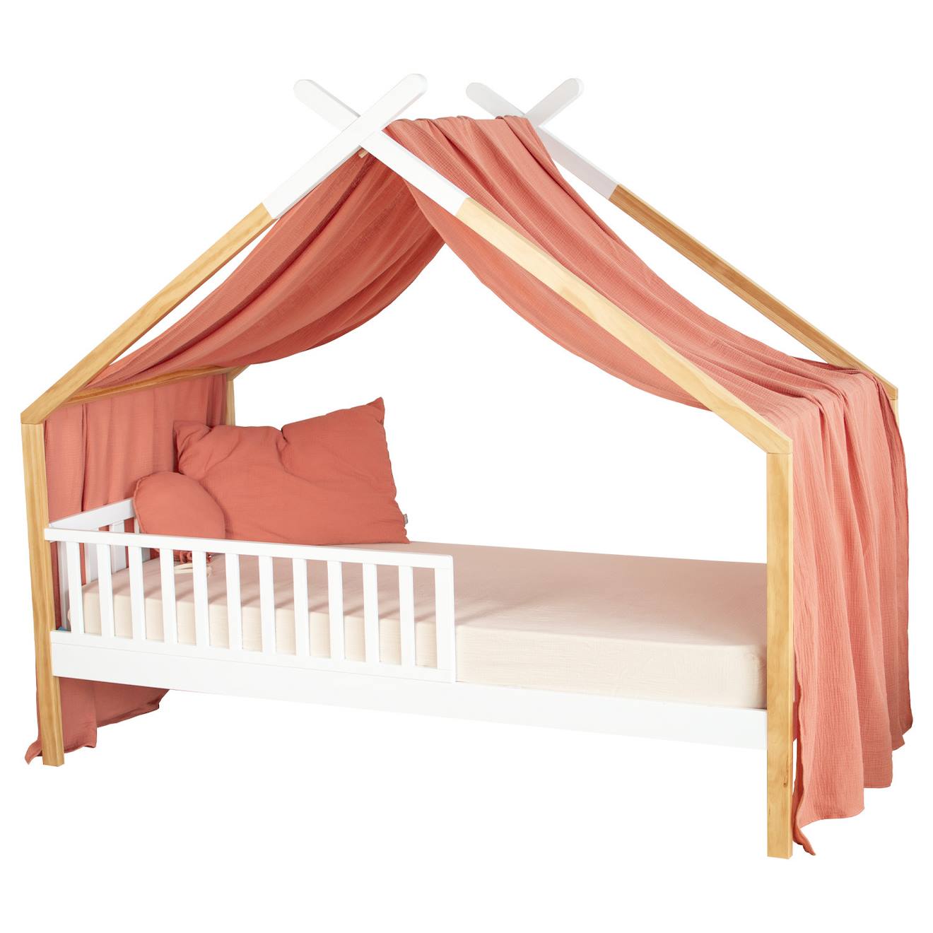 Ciel De Lit Cabane Toile En Gaze De Coton Jeanne Terracotta